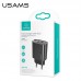 Адаптер сетевой USAMS T35 Fast Charger US-CC121 |1USB/1Type-C, 20W, PD3.0/QC|