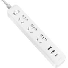 Удлинитель Xiaomi Mi Power Strip 20W (3 розетки 2xUSB 1xType-C) 1.8m White (XMCXB05QM) (BHR5094CN) EU Plug