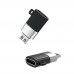 Переходник XO NB149C Type-C to microUSB Black