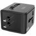 Сзу Adapter XO WL-01 EU-US-UK Black