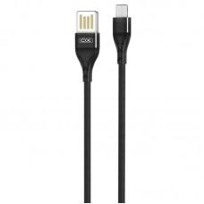 Кабель XO microUSB NB188 Double-side 2.1A/1m Black