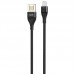 Кабель XO microUSB NB188 Double-side 2.1A/1m Black