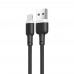 Кабель XO microUSB NB208 Liquid Silicone 2.1A/1m Black