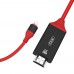 Кабель XO GB006 Lightning to HDMI 2K 60Hz/1080p 2.0m Black-Red