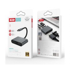 Hub XO HUB001 4 in 1 HDMI/VGA/USB3.0 /PD Black