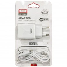 Набор комплект зарядный XO L99 2.4A 1USB + lightning White