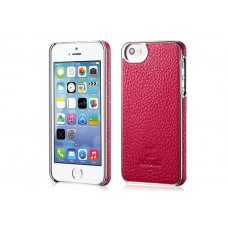 Чехол Xoomz для iPhone 5/5S/5SE Litchi Pattern Leather Electroplating Rose (back cover) (XIP506)