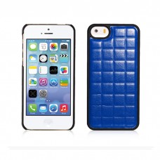 Чехол Xoomz для iPhone 5/5S/5SE PU Grid Blue (back cover) (XIP501Bl)
