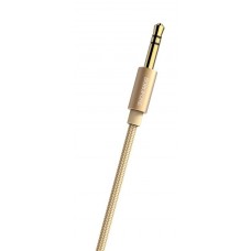 Шнур кабель 3.5 - 3.5 аудио Borofone BL3 1 метр золотистый