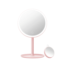 Зеркало для макияжа с LED подсветкой Xiaomi DOCO Pro (M002) розовое