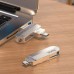USB флешка двойная Hoco UD10 32 GB USB 3.0 и Type C серебристая