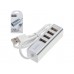 Хаб адаптер USB - на 4 USB - Hoco Line machine HB1 silver 6957531038146