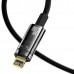 Кабель 2 метра Baseus Explorer Auto Power-Off Type-C to IPhone 2m CATS000101 черный