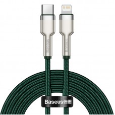 Кабель 2 метра PD Baseus Cafule Series Metal Data Cable Type-C to iPhone 2m CATLJK-B06 зеленый