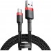 Кабель 50 см Baseus cafule Cable Type-C 3A 0.5m CATKLF-A91 красно чёрный