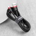 Кабель 50 см Baseus cafule Cable Type-C 3A 0.5m CATKLF-A91 красно чёрный