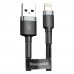 Кабель 50 см Baseus cafule Cable USB For iPhone 2.4A 0.5m CALKLF-AG1 черно серый