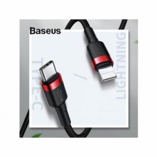Кабель Baseus Cafule Type-C to iPhone 20W 1m Red+Black CATLKLF-91