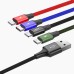 Кабель Baseus Fast 4-in-1 Cable For lightning (2) Type-C Micro 3.5A 1.2M CA1T4-A01