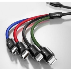 Кабель Baseus Fast 4-in-1 Cable For lightning (2) Type-C Micro 3.5A 1.2M CA1T4-A01