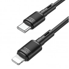 Кабель HOCO Type-C to Lightning Victory PD charging data cable X83 1m черный