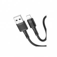 Кабель HOCO Victory charging data cable X83 USB - Lightning 1m черный
