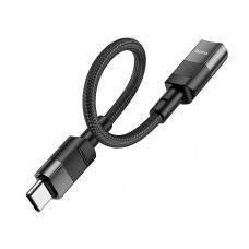 Кабель адаптер HOCO U107 10 см USB male to Type-C female переходник