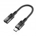 Кабель адаптер HOCO U107 10 см USB male to Type-C female переходник