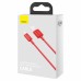 Кабель красный Baseus Superior Series Fast USB to iPhone 2.4A 1m CALYS-A09