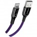 Кабель с автоотключением Baseus Lightning C-shaped Light Intelligent power-off Cable CALCD-03 синий