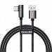 Кабель угловой Baseus Legend Elbow USB to Type-C 66W 2m CATCS-C01 черный