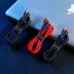 Кабель усиленная оплетка Baseus Cafule USB-C - Type-C 3A 1 м черно-красный (CATKLF-G91)