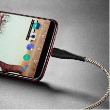 Кабель усиленный Borofone BX25 Powerful Type-C черный нейлоновый