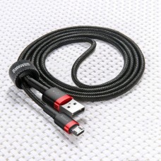 USB кабель 3 метра Baseus Cafule Micro-USB 2A 3m CAMKLF-H91 черно красный