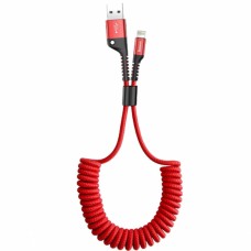 USB кабель Baseus Fish Eye Spring (Пружина) Lightning CALSR-09 красный