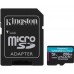 Карта памяти Kingston microSDXC 256GB Canvas Go Plus A2 U3 с адаптером