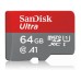 Карта памяти microSDXC SanDisk Ultra 64Gb class 10 A1 (120Mb/s) SDSQUA4-064G-GN6MN