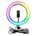 Кольцевая светодиодная Led лампа (MJ26) 26 см (6 colors) с зажимом для телефона