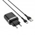 Сетевой блок питания Hoco C12Q QC 3.0 18W и кабель Type-C набор чёрный