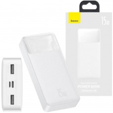 Портативная батарея Baseus Bipow Digital Display 20000mAh 15W (PPDML-J02) белая