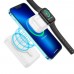 Внешний аккумулятор Hoco Q11 Expressar 20W 3-in-1 магнитный для PD / Apple-Watch / MagSafe 10000mAh белый
