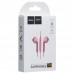 Пластиковые наушники Hoco M55 в форм-факторе Apple EarPods розовые