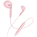 Пластиковые наушники Hoco M55 в форм-факторе Apple EarPods розовые