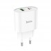 Блок питания зарядное устройство HOCO Lineal C95A 1 USB + 1 Type-C 20W белый