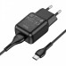 Комплект зарядный блок HOCO C96A + кабель Type-C черный