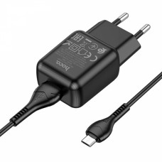 Комплект зарядный кабель и блок HOCO C96A set 1 usb charger + Micro-cable черный
