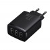 Зарядное устройство 3 порта юсб Baseus Compact Charger 3U 17W CCXJ020101 черное