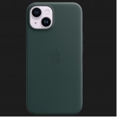 Чехол Apple iPhone 14 Leather Case with MagSafe Forest Green (MPP53)