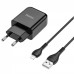 Сзу Hoco N2 Vigour (1 USB) + кабель Lightning black