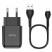 Сзу Hoco N2 Vigour (1 USB) + кабель Lightning black